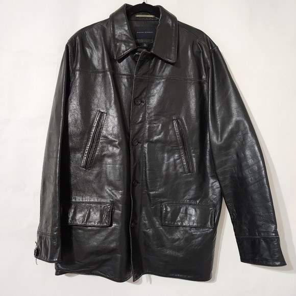 Banana Republic Other - Banana Republic Vintage Men's Black Leather Jacket - XL